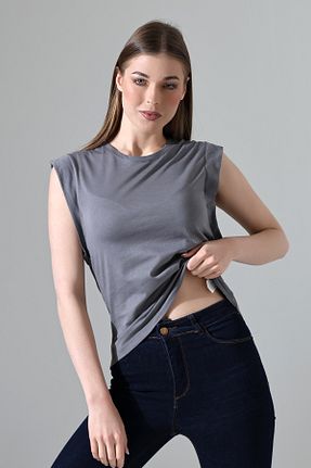 تیشرت طوسی زنانه اورسایز Endies - کد 895617810