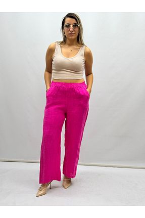 شلوار رنگی زنانه کتان İTALYAN BUTİK - کد 893600618