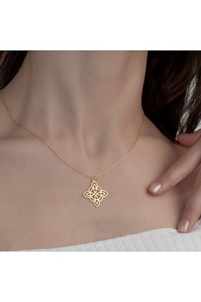گردنبند نقره زرد زنانه 925 عیار DECOVIENO - کد 893600770