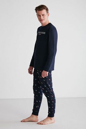 ست لباس راحتی سرمه ای مردانه طرح دار U.S. Polo Assn. - کد 759555966