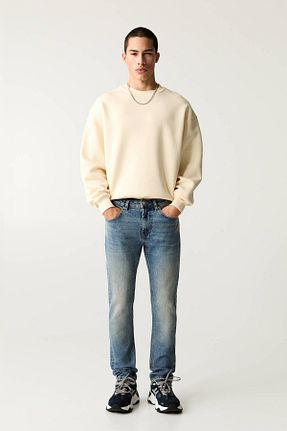 شلوار جین آبی مردانه رگولار Pull & Bear - کد 896088743
