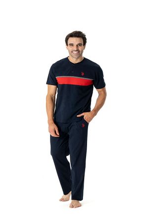 ست لباس راحتی سرمه ای مردانه طرح دار U.S. Polo Assn. - کد 808116673