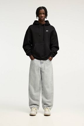 شلوار جین طوسی مردانه پاچه پهن Pull & Bear - کد 893733955