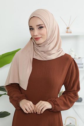 شال قهوه ای زنانه ویسکون Aisha