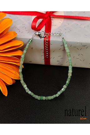 دستبند جواهر سبز زنانه سنگ طبیعی Naturel Tılsım - کد 877571727