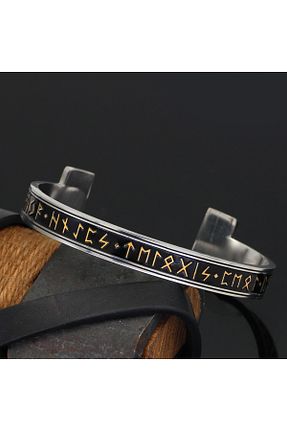 دستبند استیل (فولاد) طوسی مردانه استیل (فولاد) Viking - کد 893741676