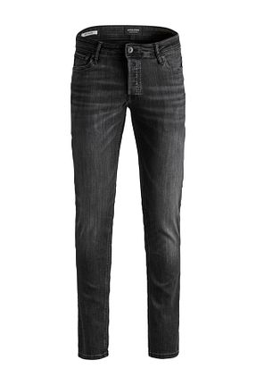 شلوار جین طوسی مردانه پاچه تنگ Jack & Jones - کد 6928331