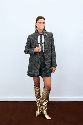 کت قهوه ای زنانه رگولار Sateen - کد 884237762