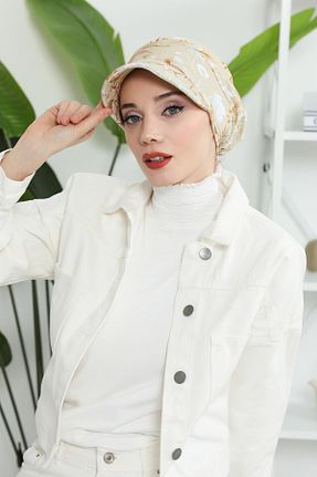 کلاه شنای حجاب بژ زنانه Aisha