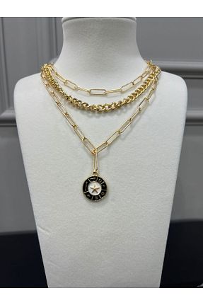 گردنبند جواهر زرد زنانه برنجی Store - کد 888365189