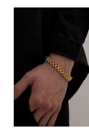 دستبند استیل (فولاد) زرد زنانه استیل (فولاد) DENİZ - کد 876189136