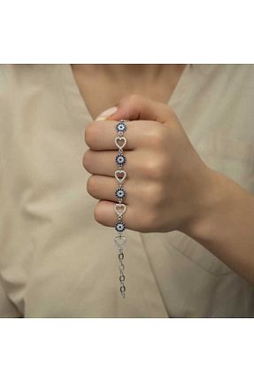 دستبند نقره رنگی زنانه 925 عیار Genel Markalar - کد 894712339