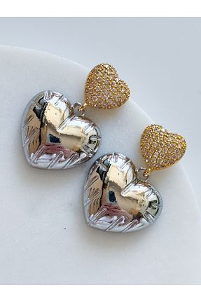 گوشواره جواهر متالیک زیرکن CHARMLUCKY - کد 893926711