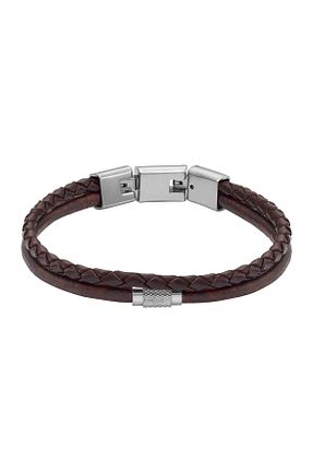 دستبند جواهر قهوه ای زنانه استیل (فولاد) Fossil - کد 812324218