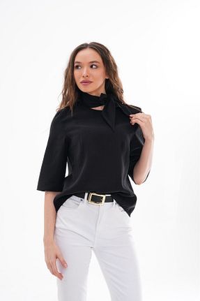 بلوز خاکی زنانه ساده Marjinal - کد 893917897