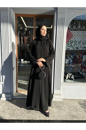 کلاه و ابایا مشکی زنانه بافتنی EfsaModa - کد 893983368