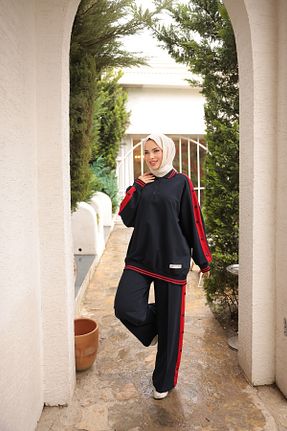 ست بالاتنه و پائین تنه حجاب سرمه ای زنانه اورسایز MİMİ Luxury Wear - کد 893492403