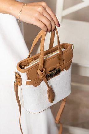 کیف دوشی سفید زنانه چرم مصنوعی Just Polo - کد 893989232