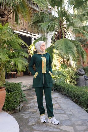 ست بالاتنه و پائین تنه سبز زنانه بافتنی MİMİ Luxury Wear - کد 881373873