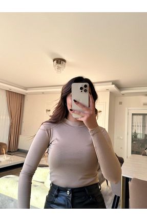 بادی بژ زنانه یقه نیم ماهیگیر SOFT - کد 894007748