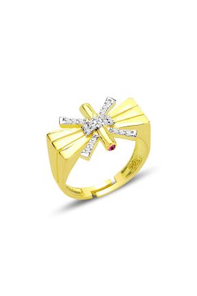 گوشواره نقره طلائی زنانه 925 عیار Söğütlü Silver - کد 894011785