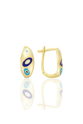 گوشواره نقره طلائی زنانه 925 عیار Söğütlü Silver - کد 894011820