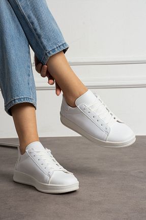 کفش اسنیکر سفید زنانه بند دار NAVİSHOES - کد 894050105