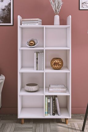 قفسه کتاب سفید 151 سانتی متر Pratico - کد 894067455