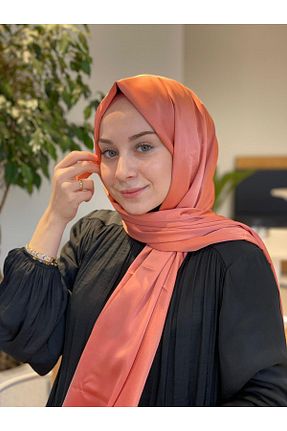 شال صورتی زنانه پلی ساتن Sima - کد 735205246