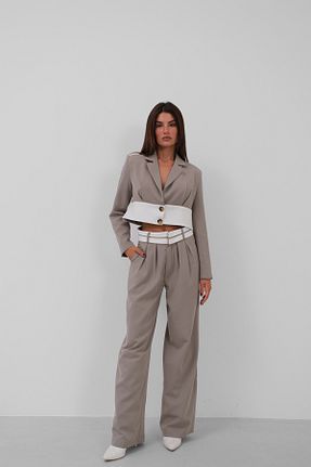 ست بالاتنه و پائین تنه طوسی زنانه بافتنی Butik - کد 894073684