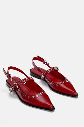 کفش کلاسیک زرشکی زنانه پلی اورتان Pull & Bear - کد 894071179