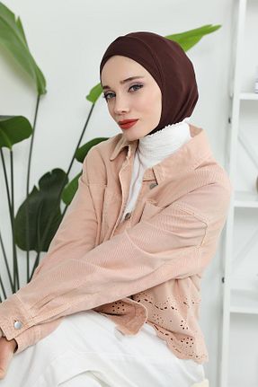 کلاه شنای حجاب قهوه ای زنانه Aisha