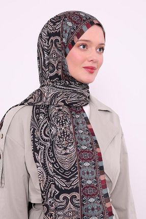 شال قهوه ای زنانه پلی استر Levidor - کد 894116579