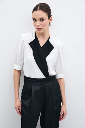 بلوز نباتی زنانه ساده Sateen - کد 762305934