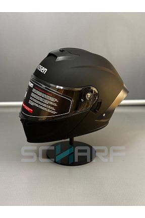 کلاه ایمنی موتور سواری مشکی چانه بازشو WOSEN - کد 894139236
