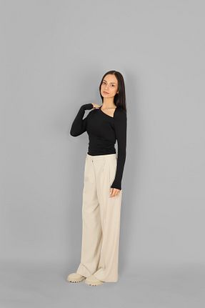 شلوار نباتی زنانه الاستان - ویسکون - پلی استر Bood Atelier - کد 894150311