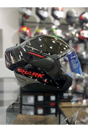 کلاه ایمنی موتور سواری رنگی چانه بازشو Shark - کد 894151091