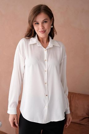 پیراهن سفید زنانه رگولار ZISHAN - کد 894174651