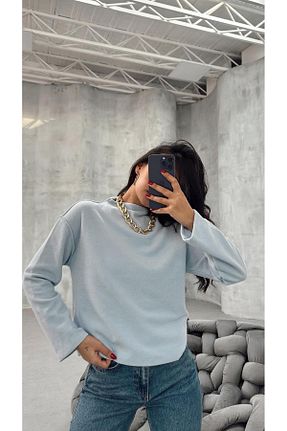 بلوز آبی زنانه ساده myd - کد 894174420