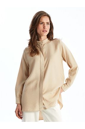 تونیک بژ زنانه پنبه پلی استر LC Waikiki - کد 894176966