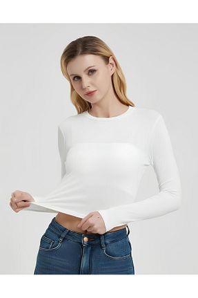 بلوز سفید زنانه ساده Panteist - کد 877236546