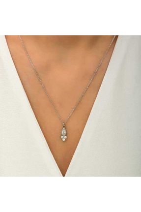 گردنبند نقره رنگی زنانه 925 عیار Gumush - کد 313155281