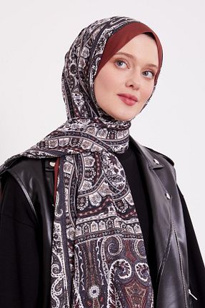 شال قهوه ای زنانه پلی استر Levidor - کد 896231027