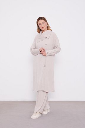 ست بالاتنه و پائین تنه حجاب قهوه ای زنانه اورسایز Levidor - کد 894351181