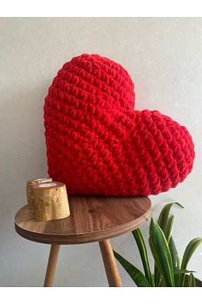 بالش قرمز مخملی Alize Puffy - کد 877673384