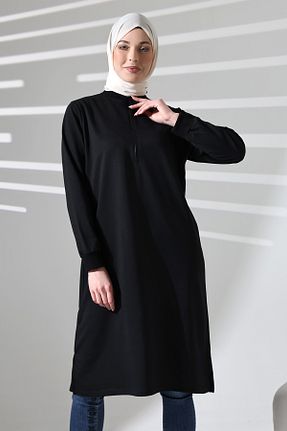 تونیک حجاب مشکی زنانه پنبه پلی استر MHT STORE - کد 896044029