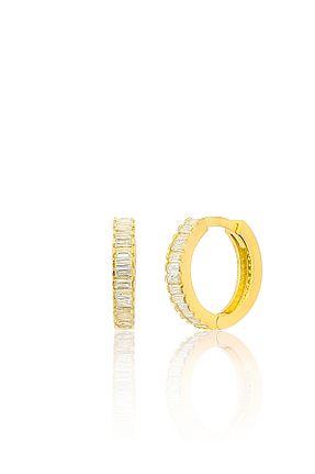گوشواره نقره زرد زنانه 925 عیار Zanaatsilver - کد 896471581