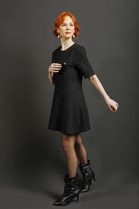 لباس مشکی زنانه بافتنی ACELYA - کد 894288794