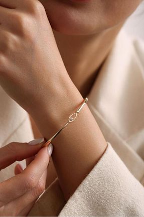 دستبند طلا طلائی زنانه 14 عیار Sembol Gold - کد 896052034