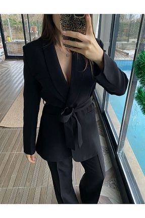 ست بالاتنه و پائین تنه مشکی زنانه بافتنی MODAGK - کد 894299210